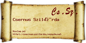 Csernus Szilárda névjegykártya