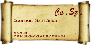 Csernus Szilárda névjegykártya
